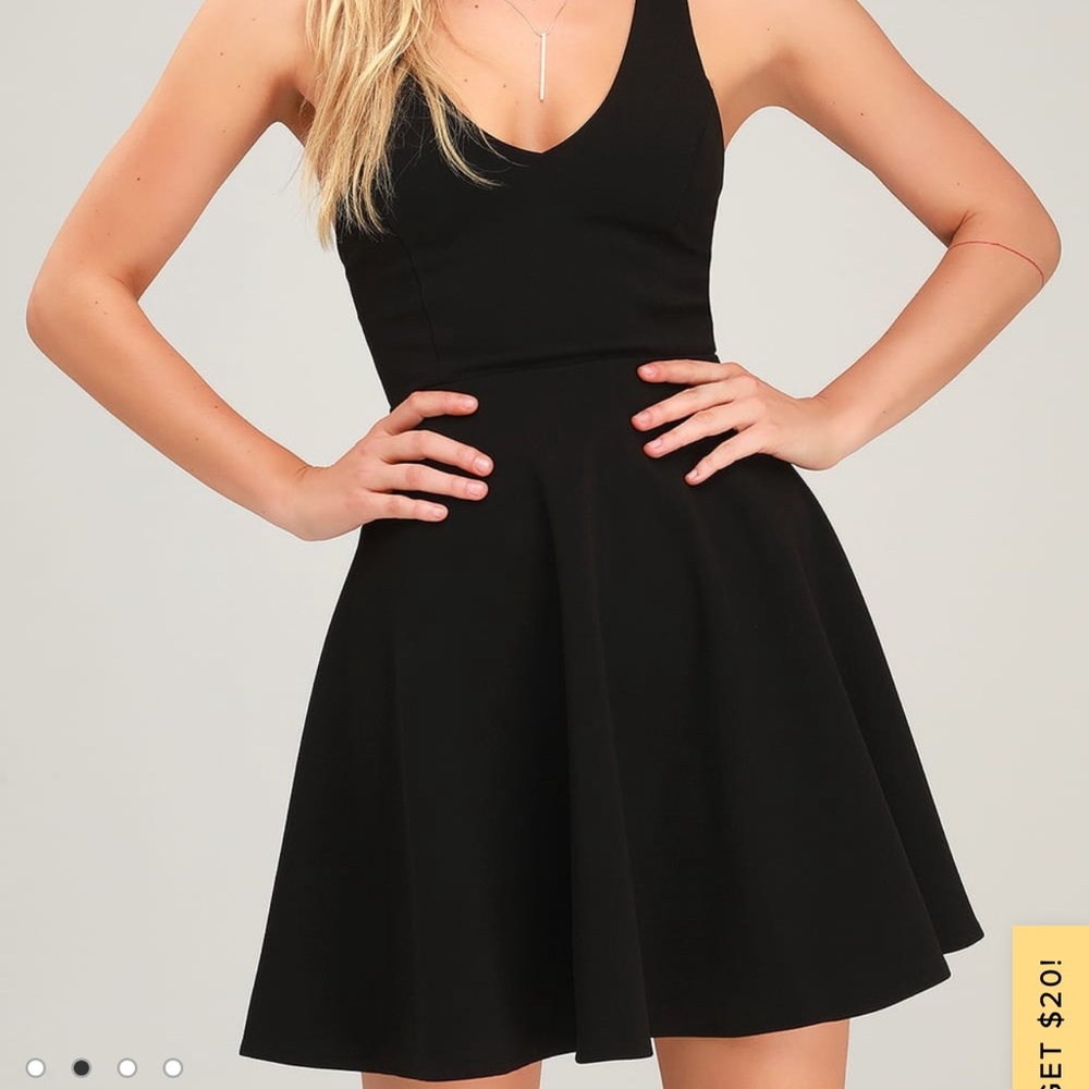 NWT lulus black skater dress
